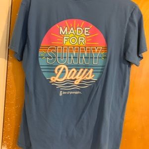 This is a blue short sleeve shirt